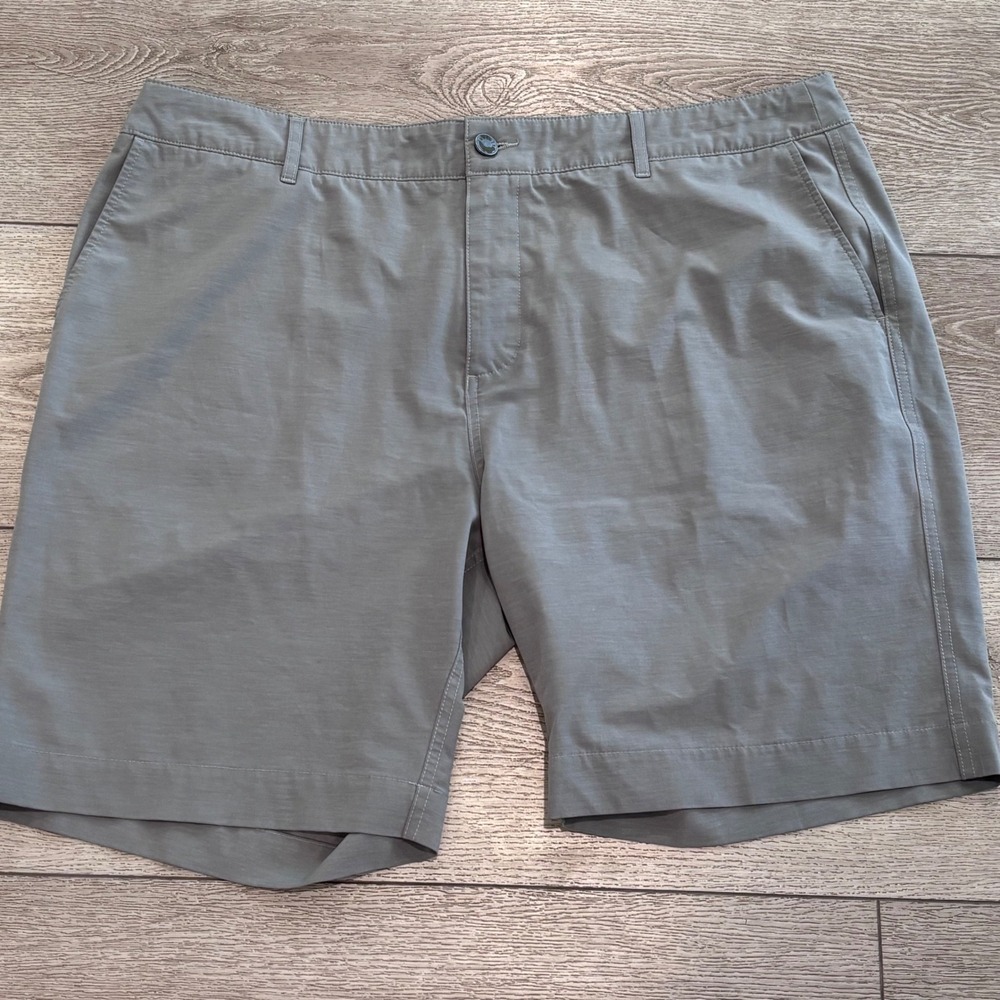 Faherty All Day Shorts Mens 38 Grey Hybrid Stretch Casual Preppy Summer Golf